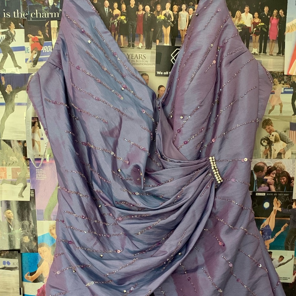 Vintage Iridescent Embellished Prom Dress - Picture 2 of 6